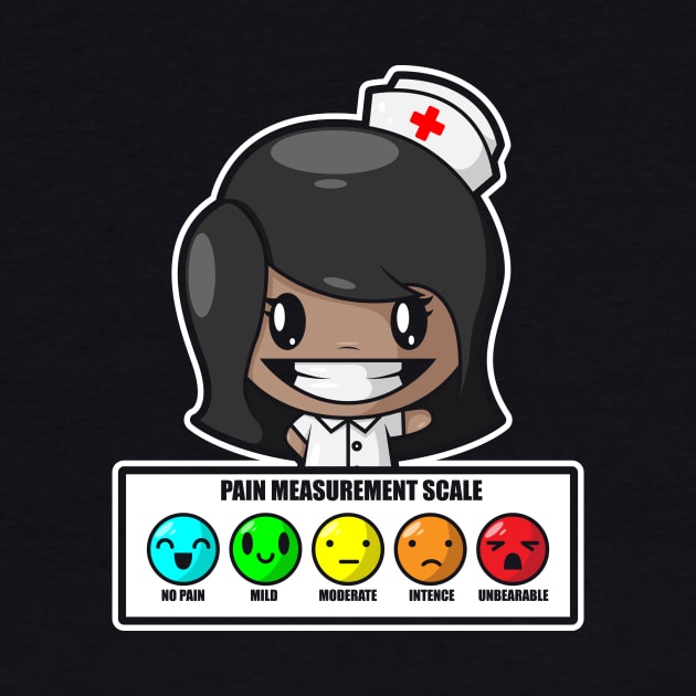 Black Nurse Pain Scale African American Black Pride Gift by SWIFTYSPADE